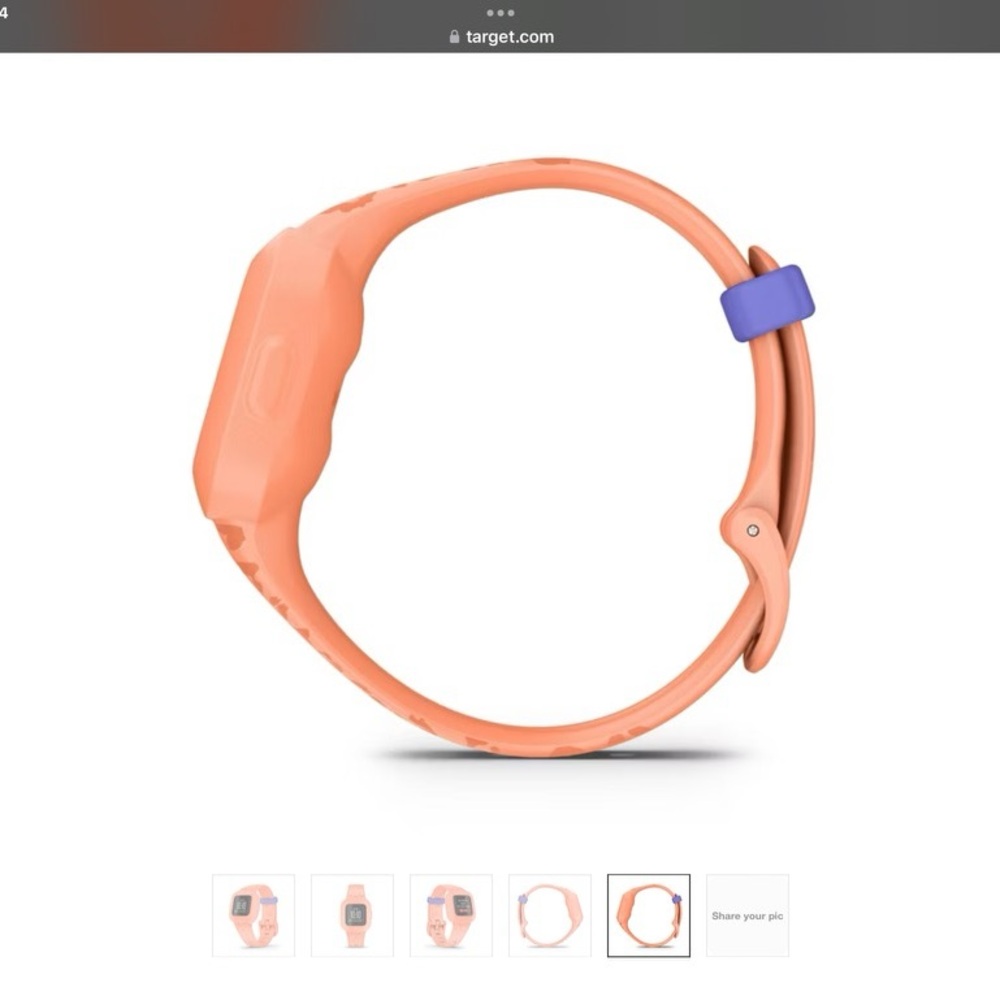 Garmin Vivofit Jr. 3 in Peach and Purple - Picture 2 of 4
